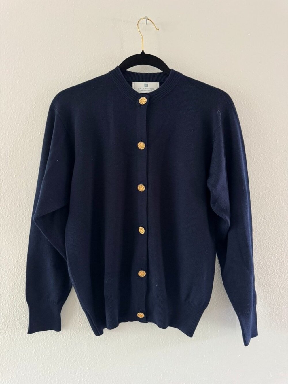 Ballantyne - Navy Blue - Wool Sweater - Cardigan